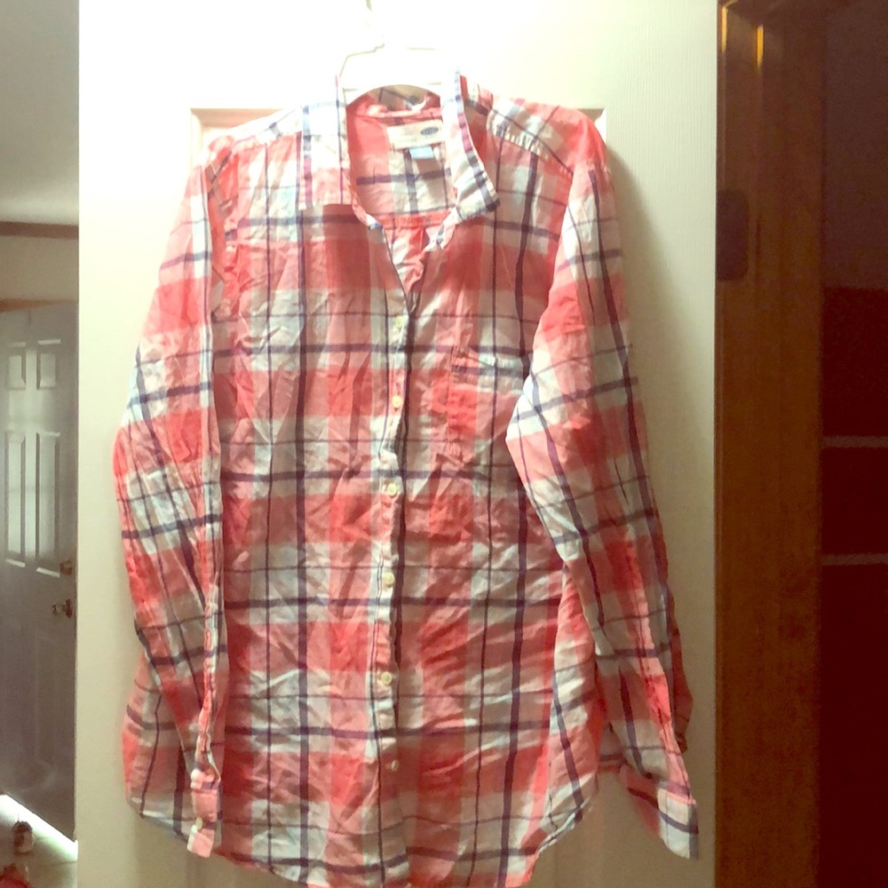 Pink Old Navy Classic Flannel